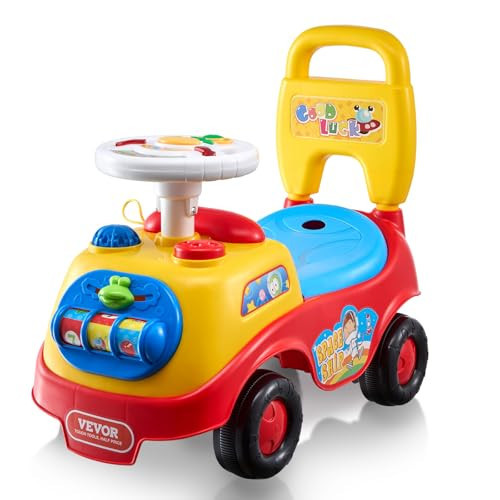 VEVOR Ride On Push Car for Toddlers, Ages 19+ Months, Ride Racer, Sit to Stand Toddler Ride On Toy, Kids Ride On Car with Music Steering, Horn & Under Seat Storage, Ride On Toy for Boys Girls | Amazon (US)
