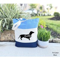 Personalized Dachshund Tote Bag, Dog Gift, Owner Gifts, Canvas | Etsy (US)