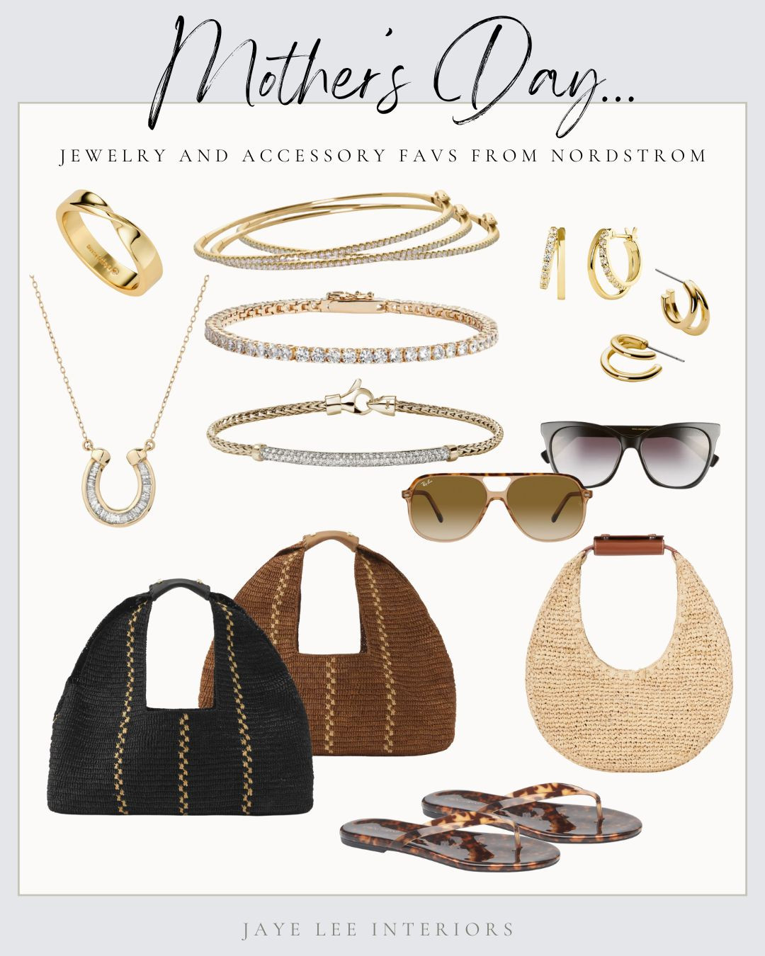 Timeless Jewelry and Accessories for Mother's Day...

Mother's Day Gift Guide, mother's day gifts, gifts for mom, gifts for her, gifts for mother-in-law, mother in law gift guide, jewelry for mom, bracelet stack, sunglasses, huggy earrings, twist ring, horseshoe pendant necklace, Staud Moon Crocheted Raffia Bag, handbag, summer bag, summer purse, raffia handbag, tortoise flip flops, summer sandals

#LTKGiftGuide#LTKOver40#LTKBeauty 

 #LTKGiftGuide #LTKStyleTip #LTKItBag