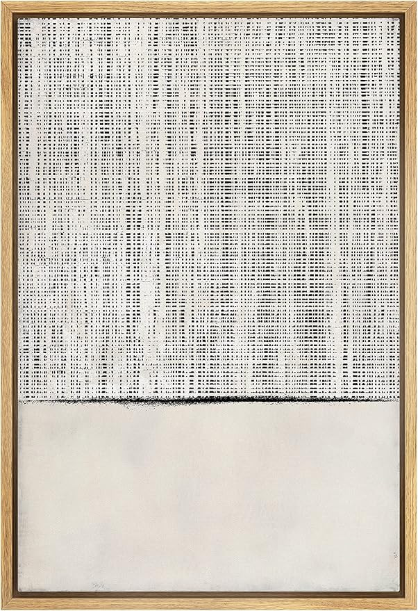 IDEA4WALL Framed Canvas Print Wall Art Retro Black White Geometric Grid Color Blocks Abstract Sha... | Amazon (US)