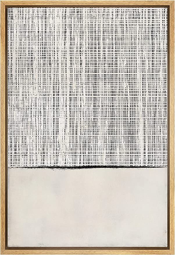 IDEA4WALL Framed Canvas Print Wall Art Retro Black White Geometric Grid Color Blocks Abstract Sha... | Amazon (US)
