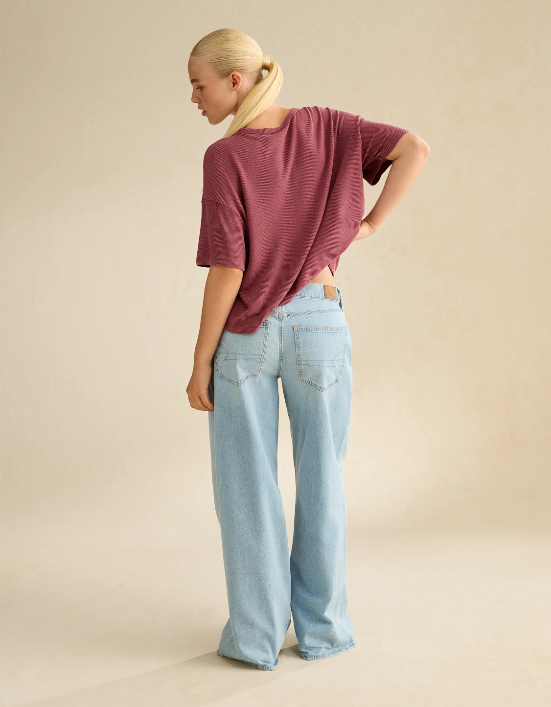 AE Soft & Sexy Waffle Crew Neck Tee | American Eagle Outfitters (US & CA)