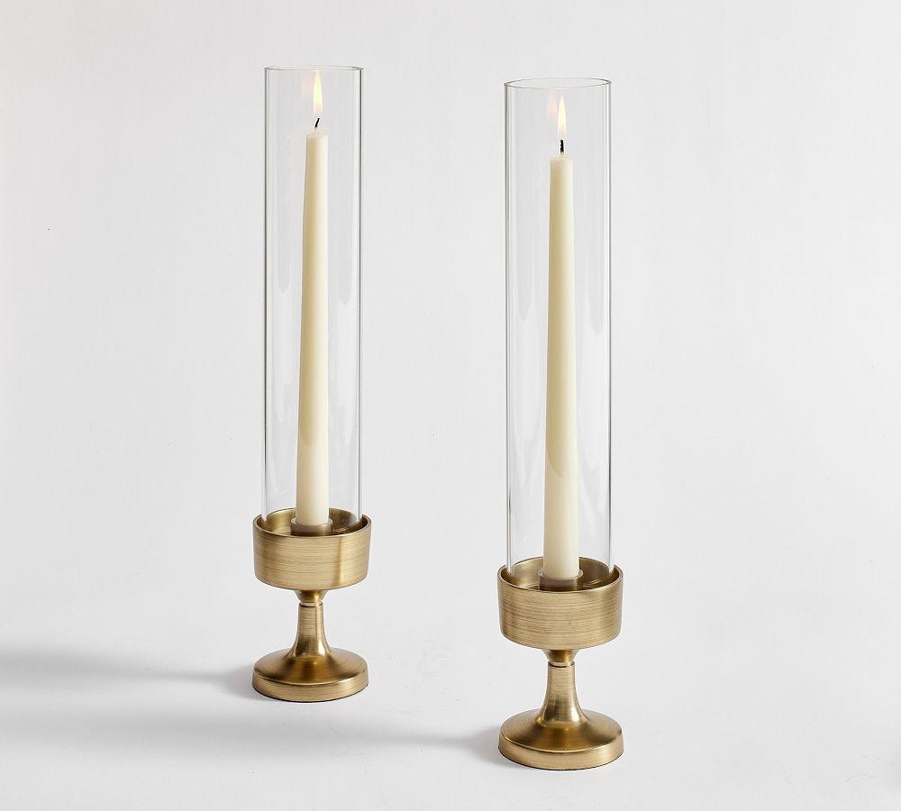 Monique Lhuillier Salerno Hurricane Candle Holder | Pottery Barn (US)