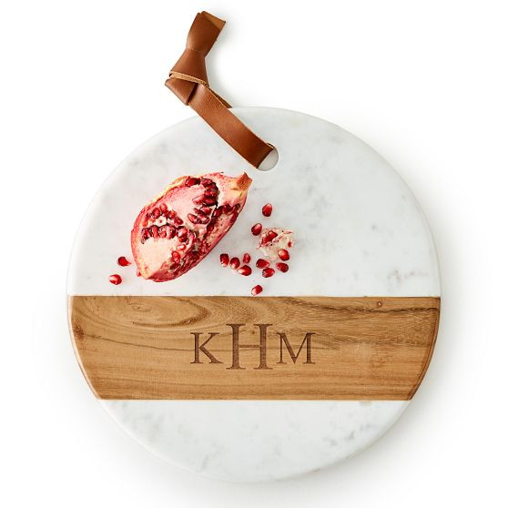 Wood and Marble Round Cheese Board | Mark and Graham