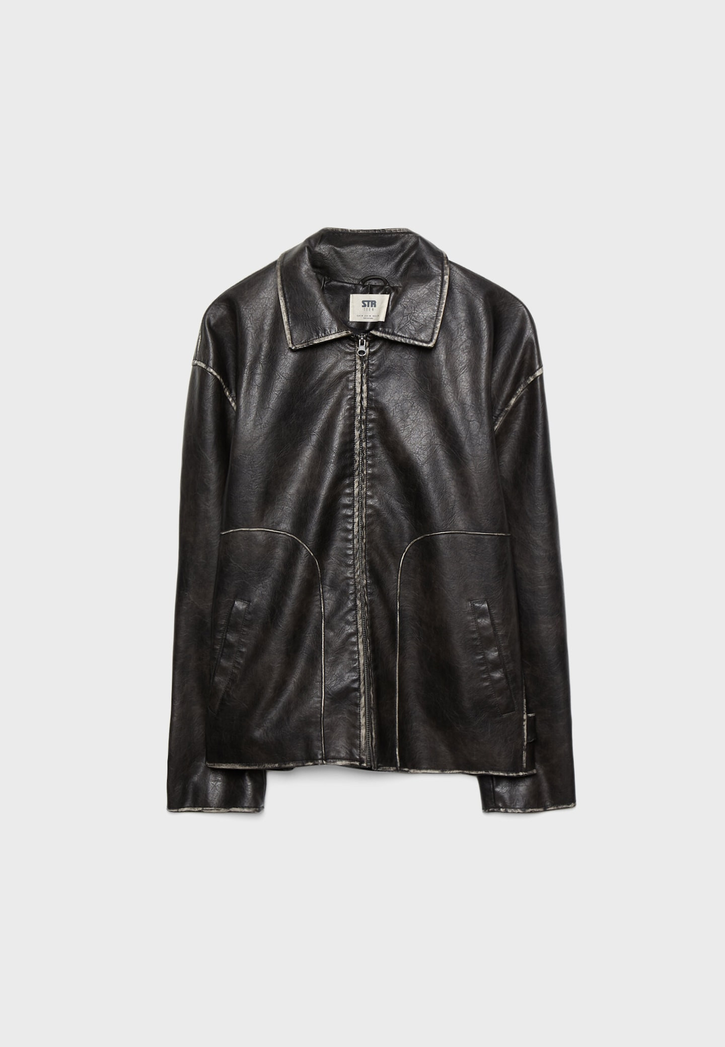 Kunstlederjacke mit Steppnähten | Stradivarius DE