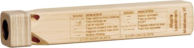 Wooden Train Whistle with Blast Chart - Made in USA | Amazon (US)