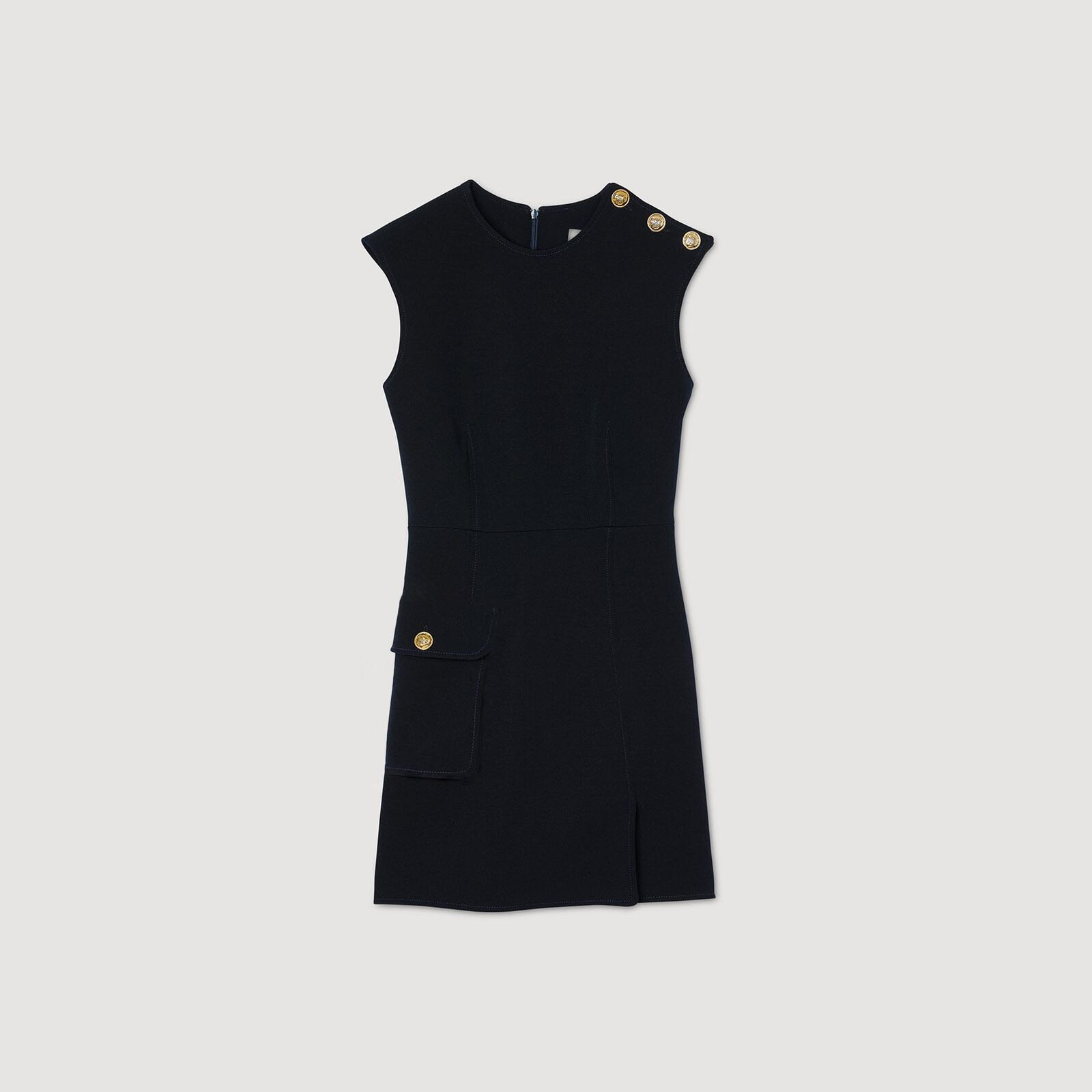 Mini dress with buttons | Sandro US | Sandro-Paris US
