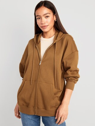 Oversized Full-Zip Hoodie for Women | Old Navy (US)