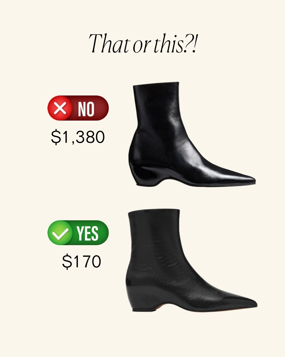 if you love these new khaite boots but don’t love the price, consider these alternatives for $170!! 

#khaite #khaiteboots #stevemadden #karlsonblackboot #blackboot #looksforless #designerlooksforless