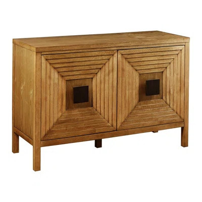 Modern 2-Door Accent Cabinet With Adjustable Shelves, 47.5" Long, Spacious Storage Option, Solid Wood Body, Dark Coffee , Smooth Textured Shelf - Add | Wayfair North America