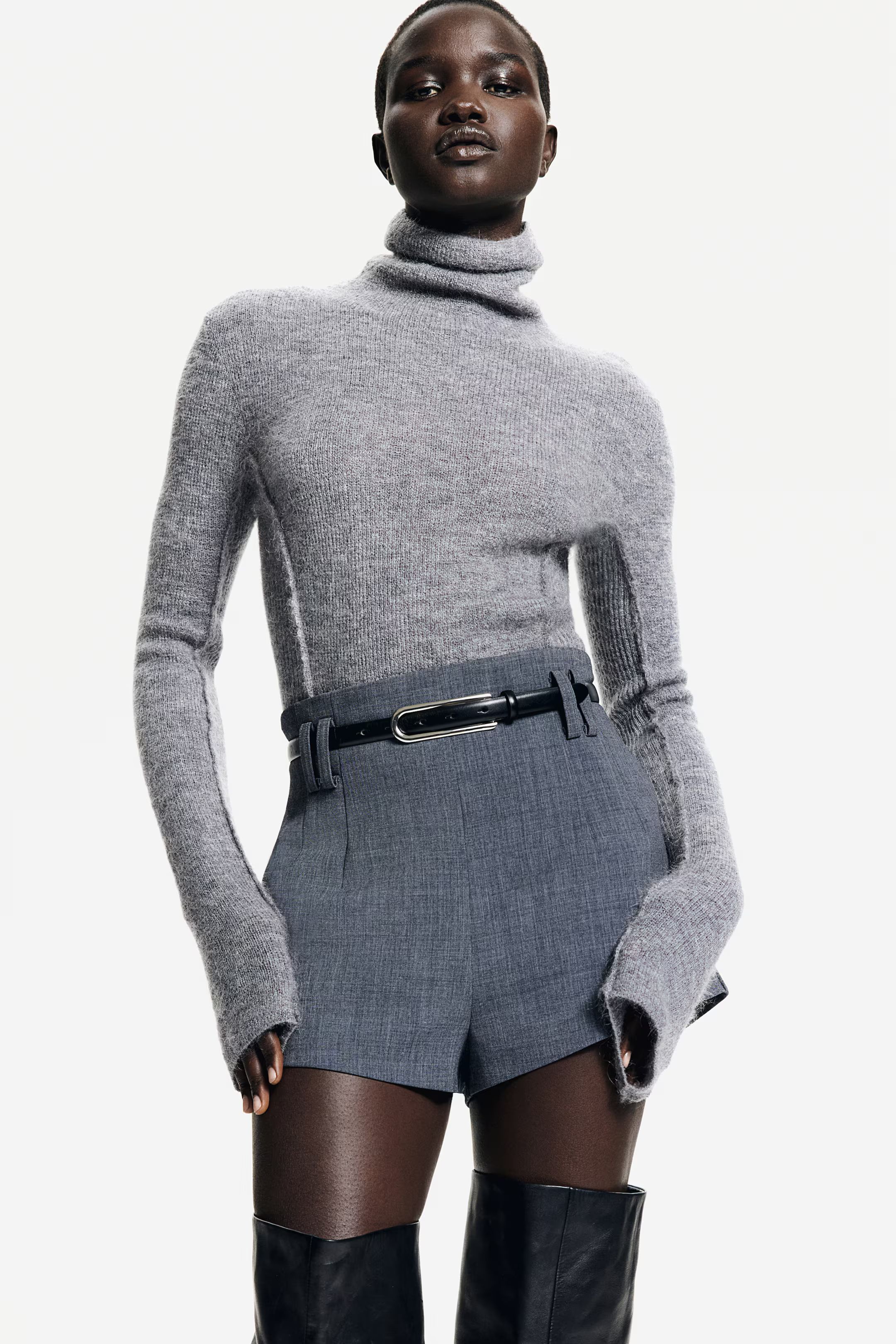 Mohair-Blend Turtleneck Sweater | H&M (US + CA)