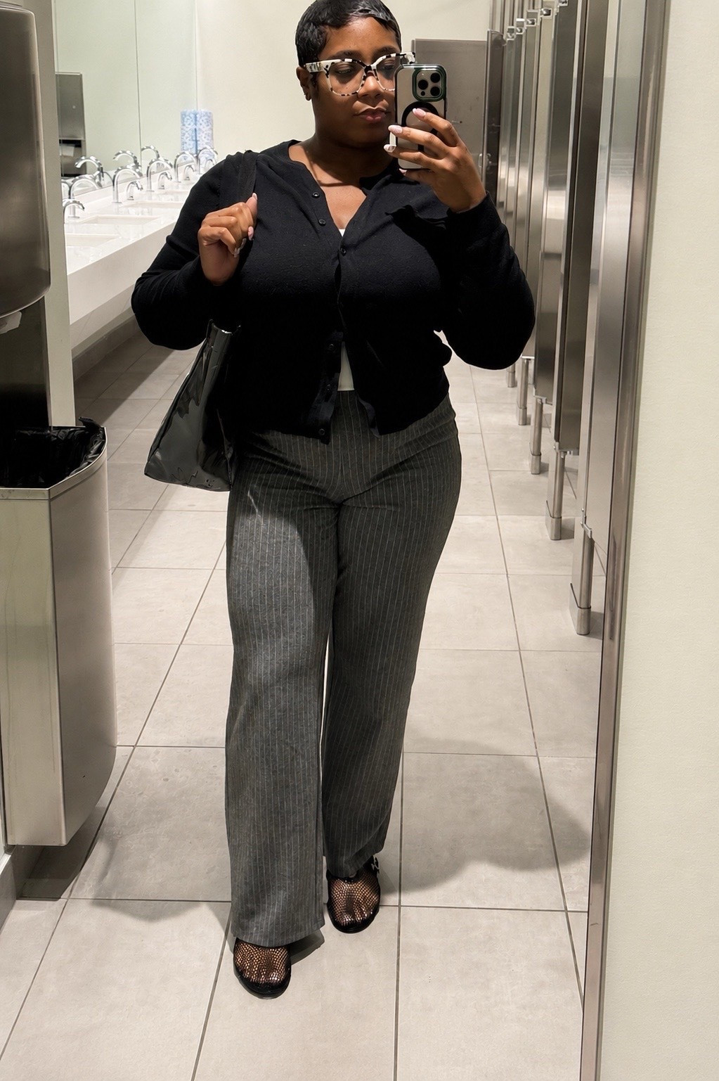 Work OOTD ✨ #workootd #officeoutfit #businesscasual #corporatefashion #workwearstyle #fashioninspo #blackgirlstyle #officechic #pinstripepants #ootdfashion #classyoutfits #everydaystyle #softglam #corporatestyle