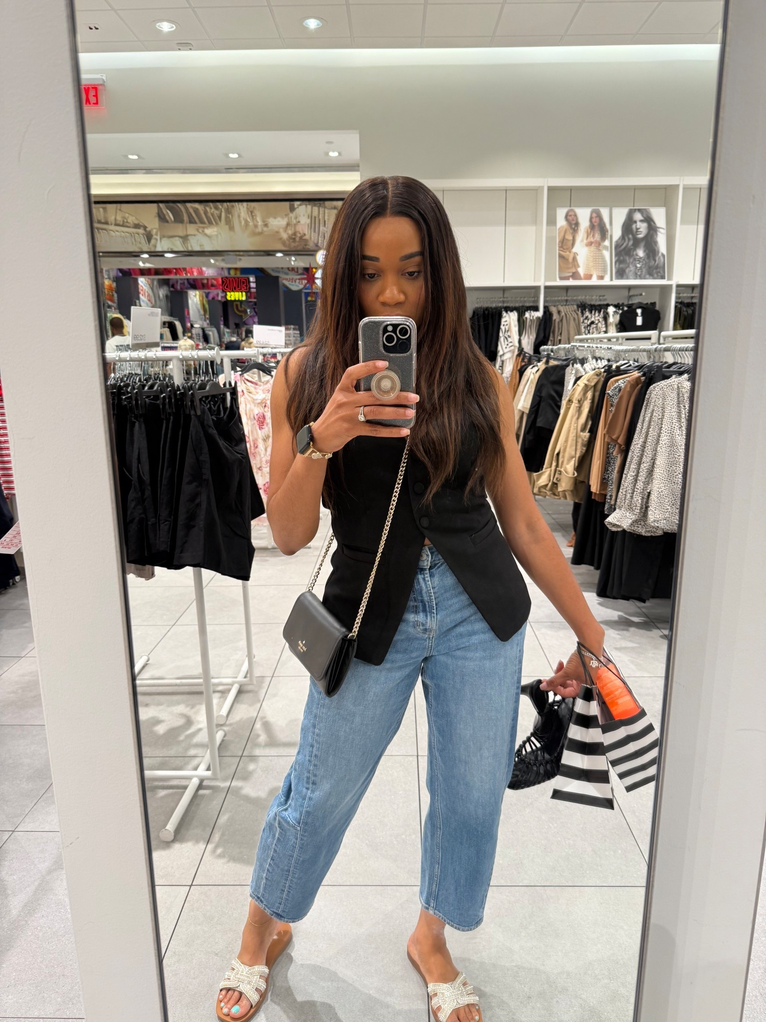 Quick Sephora run, but the fit deserved a mirror moment 🤩  LTK is updated with all the links 💅🏼

#LTKFindsUnder100 #LTKStyleTip