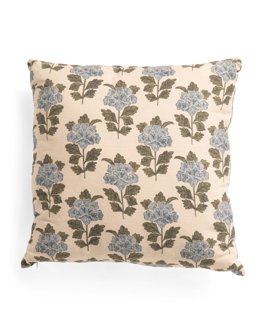 20x20 Washed Printed Cotton Blend Slub Pillow | TJ Maxx