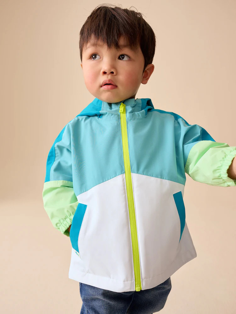 Buy Green Colour Block Waterproof Cagoule (3mths-7yrs) from Next USA | Next US