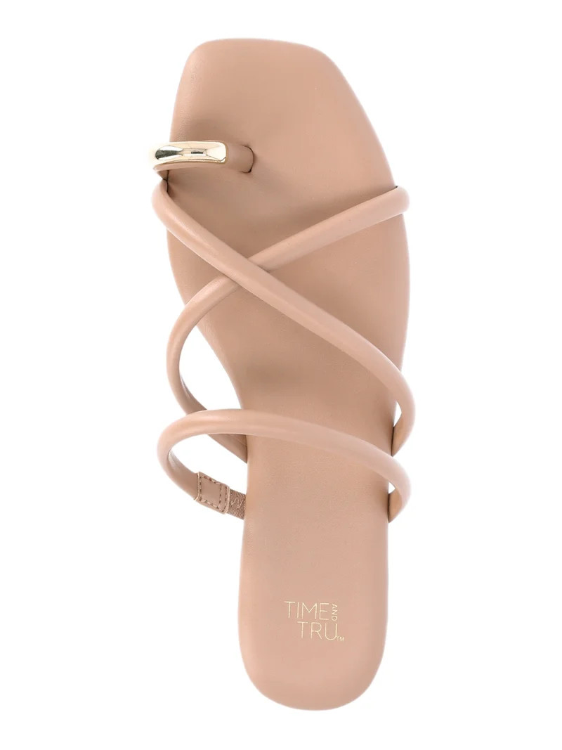 Time and Tru Women’s Strappy Toe Ring Sandals | Walmart (US)