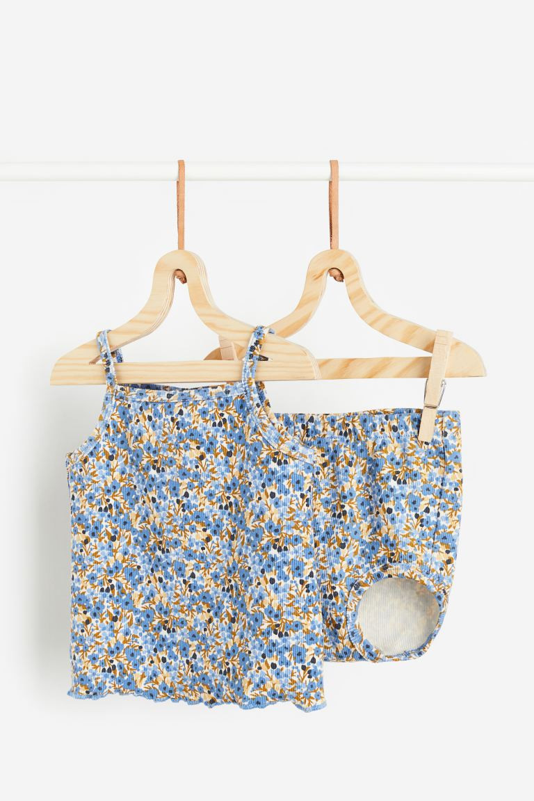 2-piece Ribbed Cotton Set | H&M (US + CA)