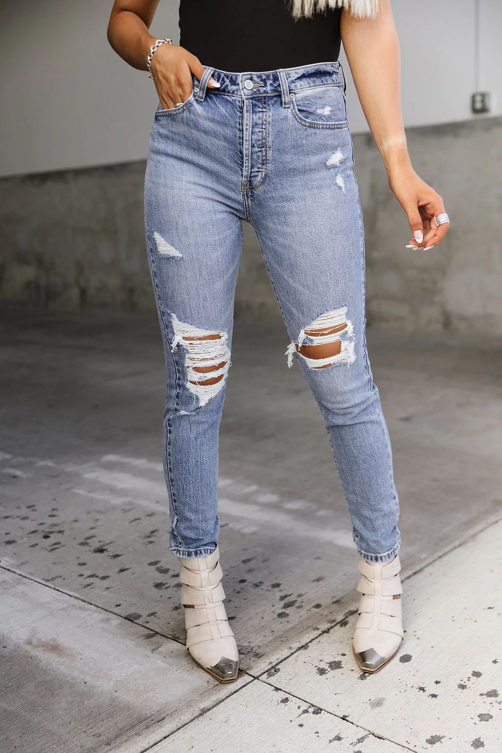 Hot Rod Distressed Jeans | Mindy Mae's Market