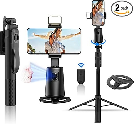 Auto Face Tracking Tripod 360° Rotation, 67" Tripod for iPhone Selfie Stick,Phone Tripod Stand H... | Amazon (US)