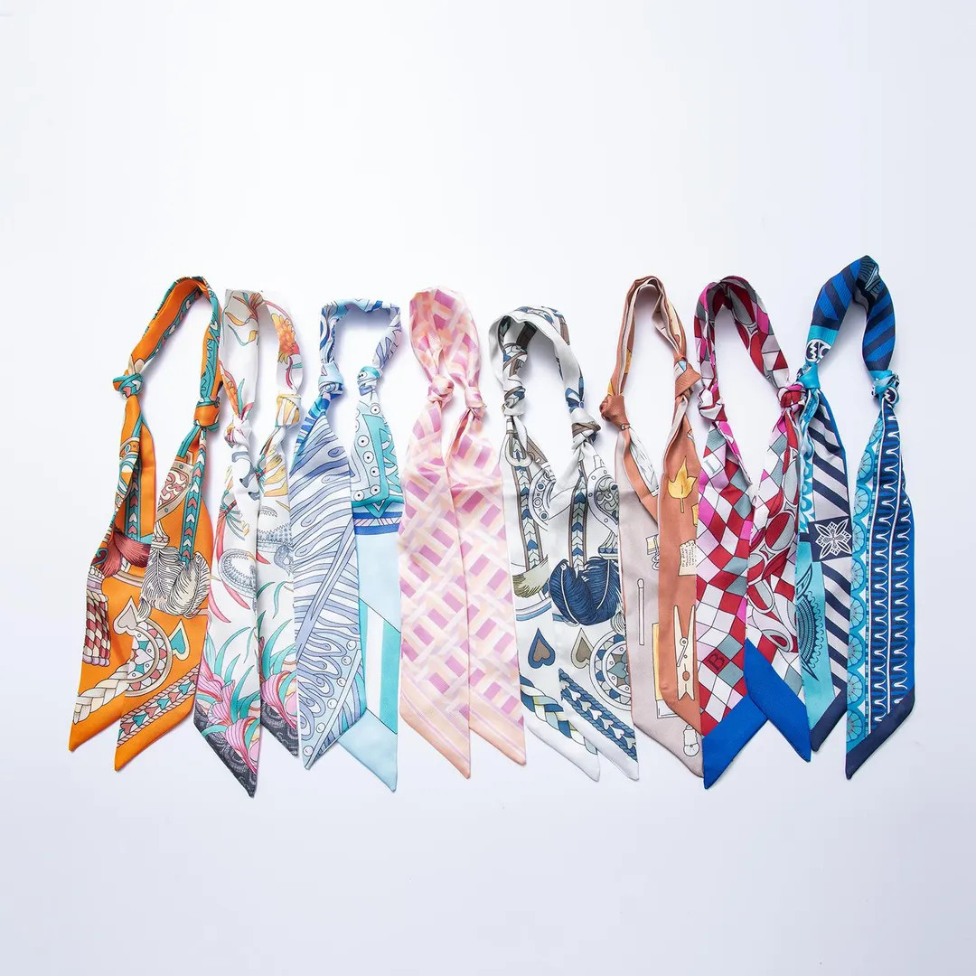 Assorted Colors Narrow Scarf for Scarf Necklace Making Hair Bag Purse Scarf Accessories for Jewel... | Etsy (US)