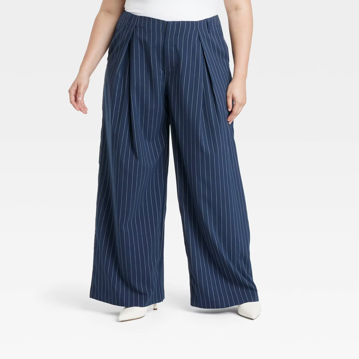 Women's High-Rise Wide Leg Pleated Front Trousers - A New Day™ | Target
