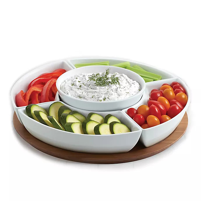 B. Smith® Multi-Purpose Server with Tray in White | Bed Bath & Beyond