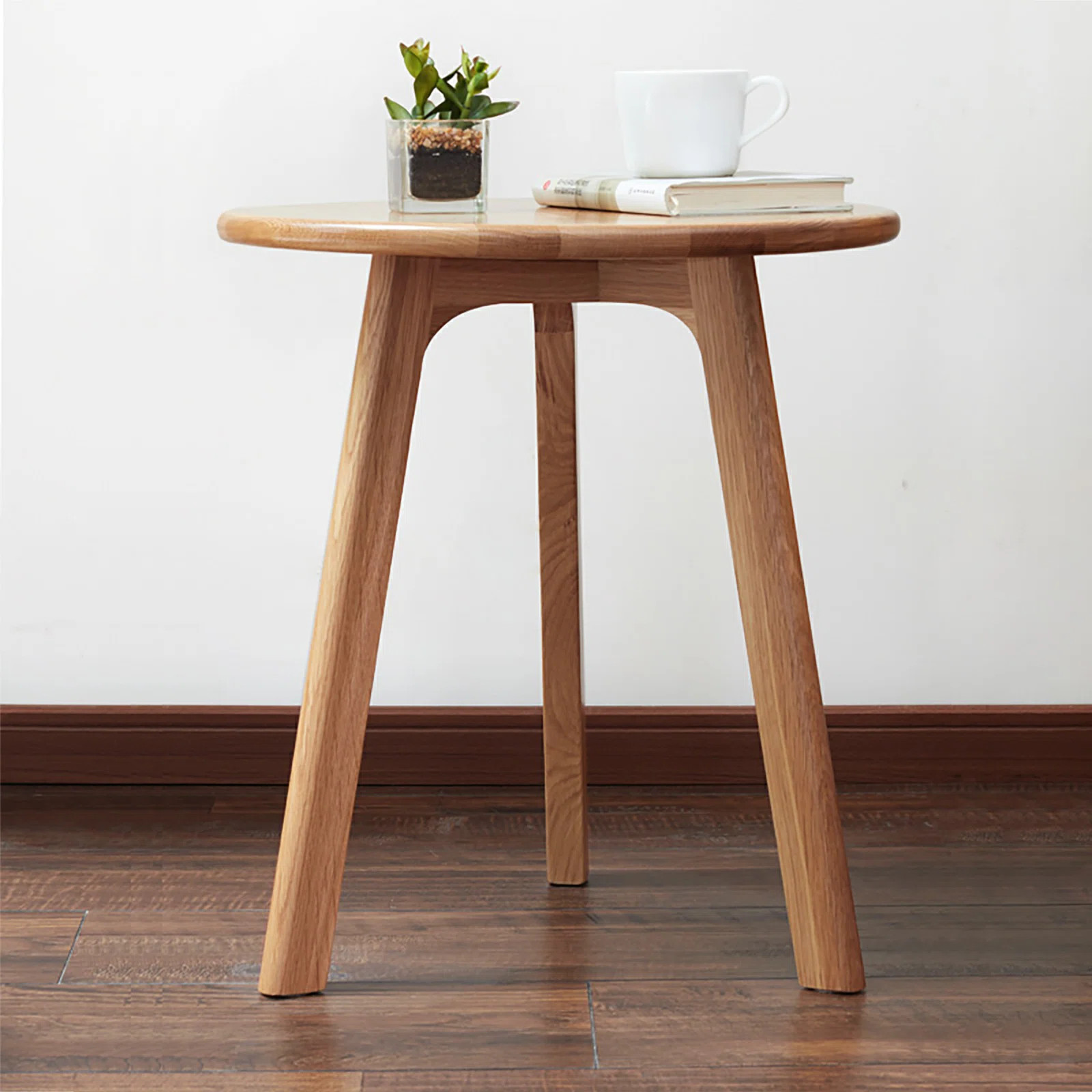 Round End Table – Solid Wood Small Side Table for Living Room or Bedroom, Easy Assembly | Wayfair North America