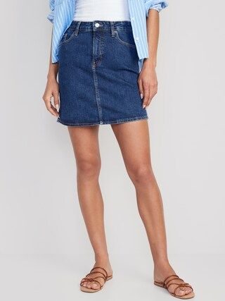 High-Waisted OG Straight Mini Jean Skirt for Women | Old Navy (US)