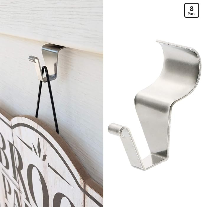 Vinyl Siding Hooks, (8 Pack) No Drilling Siding Clips for Hanging Outdoor Decorations and String ... | Amazon (US)