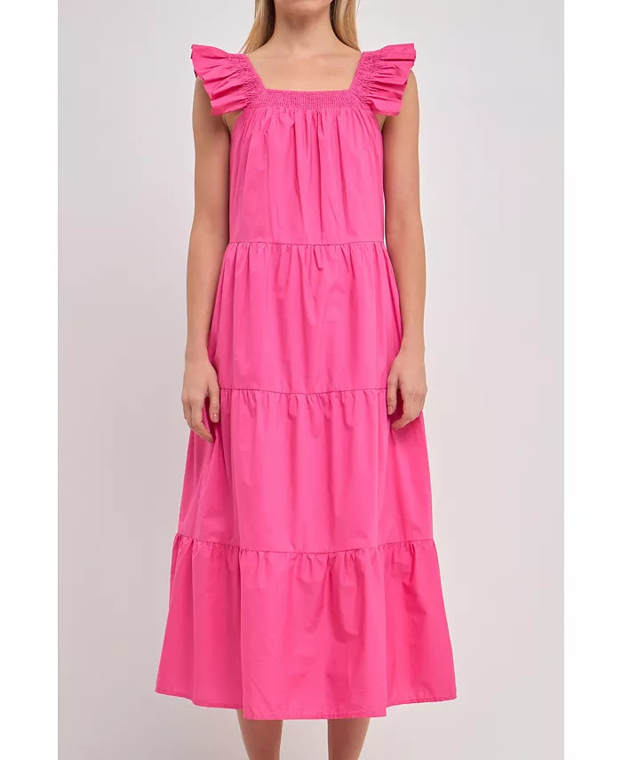 Women's Ruffle Detail Midi Dress | Macys (US)