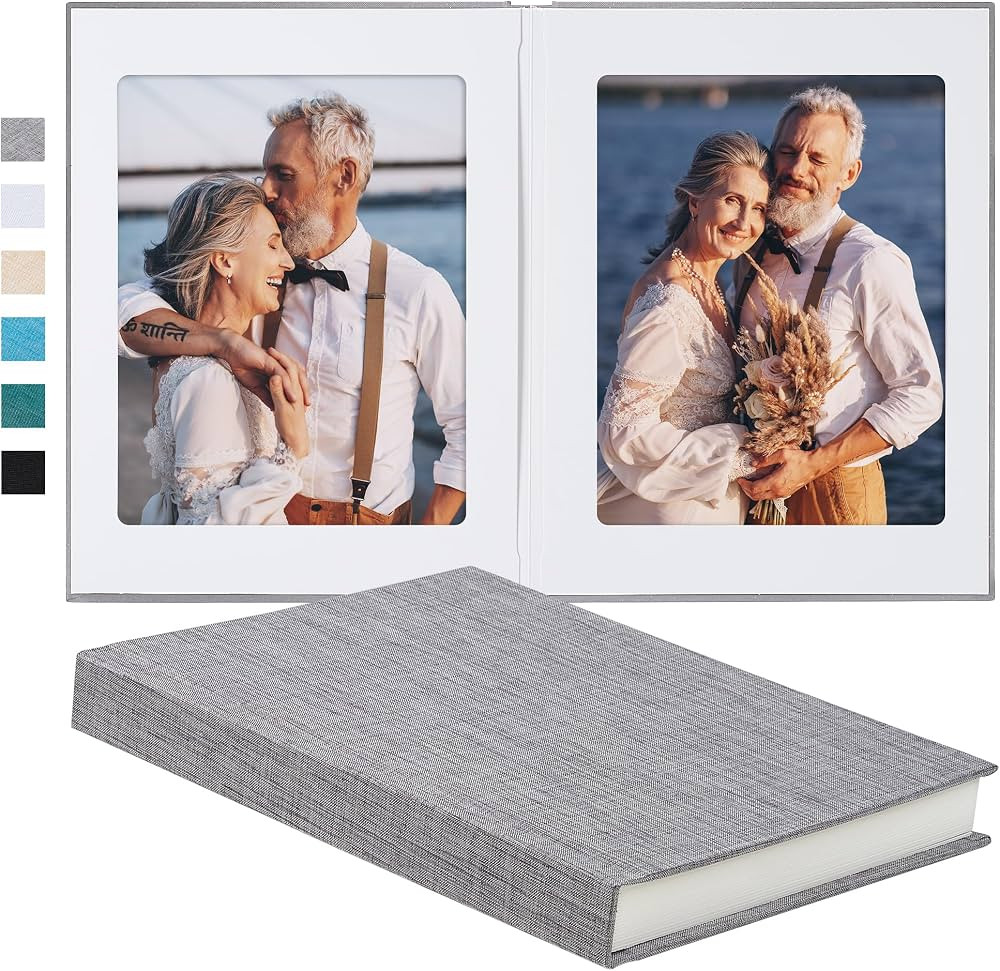 Photo Album 8x10 with Writing Space Linen Cover 8x10 Photo Album Book Holds 30 Photos Ideal for W... | Amazon (US)