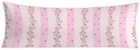Coquette Pink Floral Heart Valentine's Day 20x54 Body Pillow Cover, Love Shack Fancy Room Decor, ... | Amazon (US)