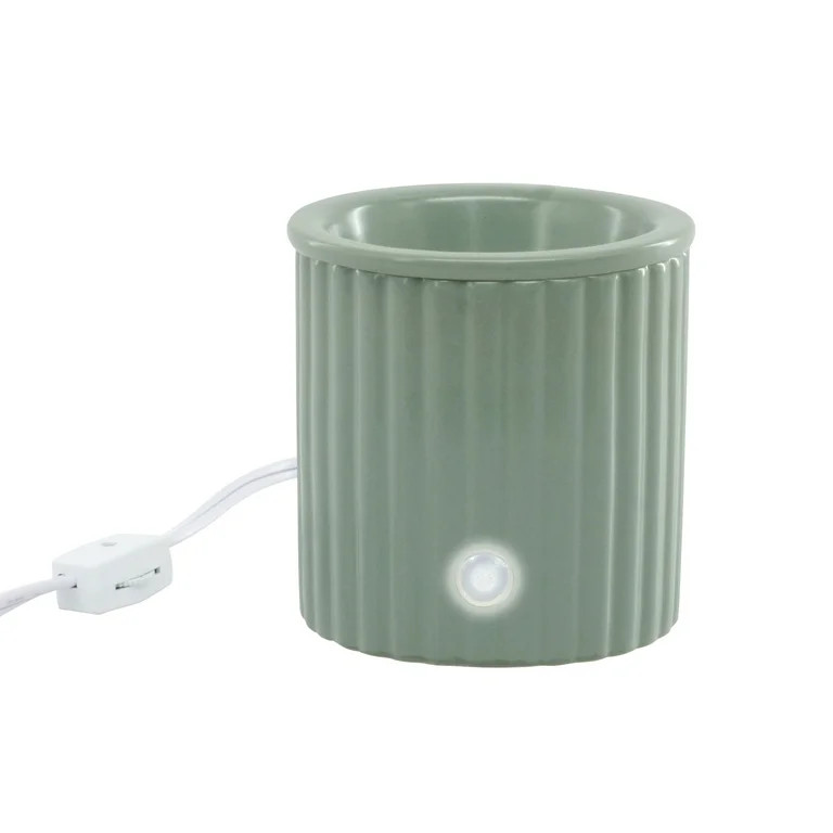 Mainstays Electric Ribbed Green Ceramic Wax Warmer, Single Pack | Walmart (US)