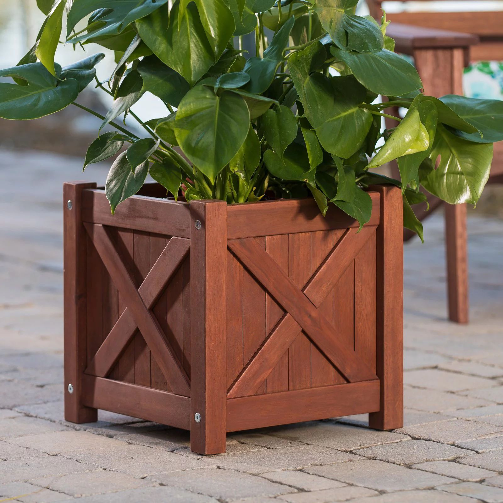 Belham Living Redding Wood Square Planter - 15L x 15D x 15H - Walmart.com | Walmart (US)