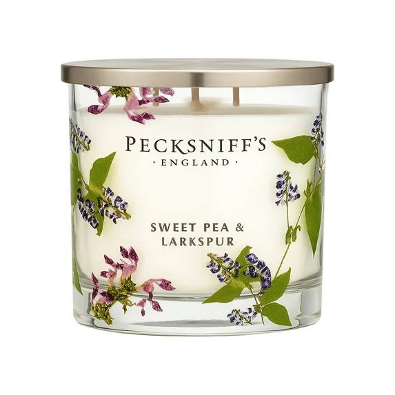 Pecksniff’s 3 Wick Candle – Sweet Pea & Lark Spur, 550 g / 19.4 oz – Long Lasting Burn, Ele... | Walmart (US)