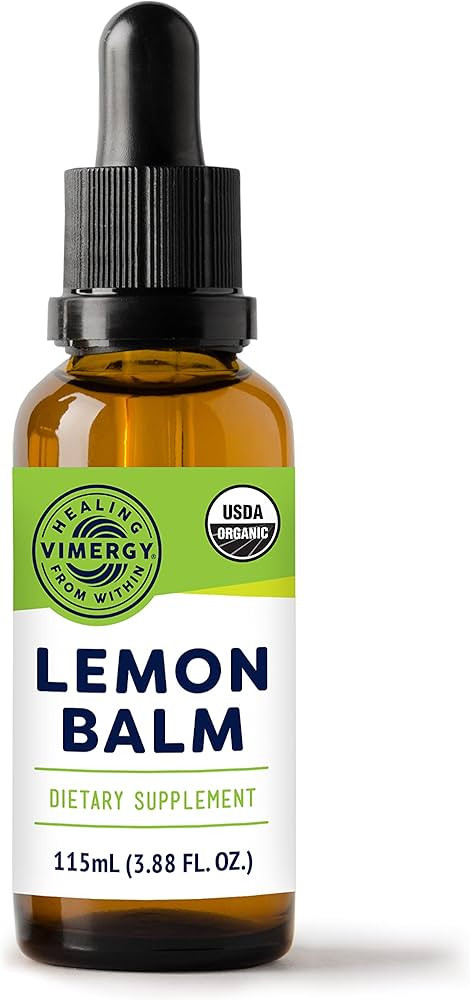 Vimergy USDA Organic Lemon Balm Extract, 115 Servings – Supports Calm and Relaxed Feeling– Re... | Amazon (US)