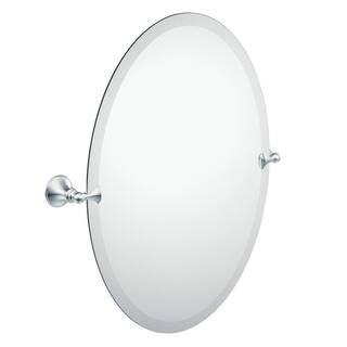 Glenshire 26 in. x 22 in. Frameless Pivoting Wall Mirror in Chrome | The Home Depot