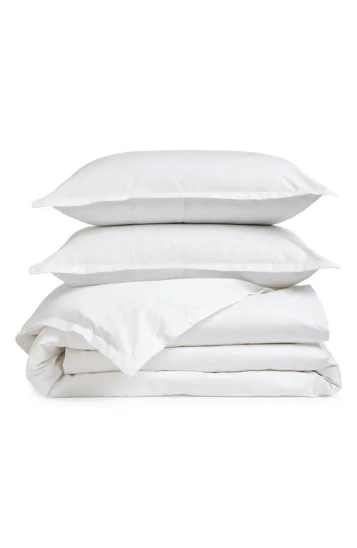 Nordstrom 400 Thread Count Organic Cotton Sateen Duvet Cover & Shams Set in White at Nordstrom, Size Twin | Nordstrom