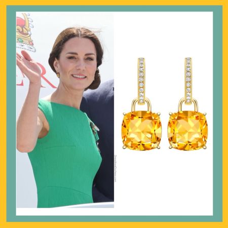 Kate Middleton Kiki citrine earrings 
