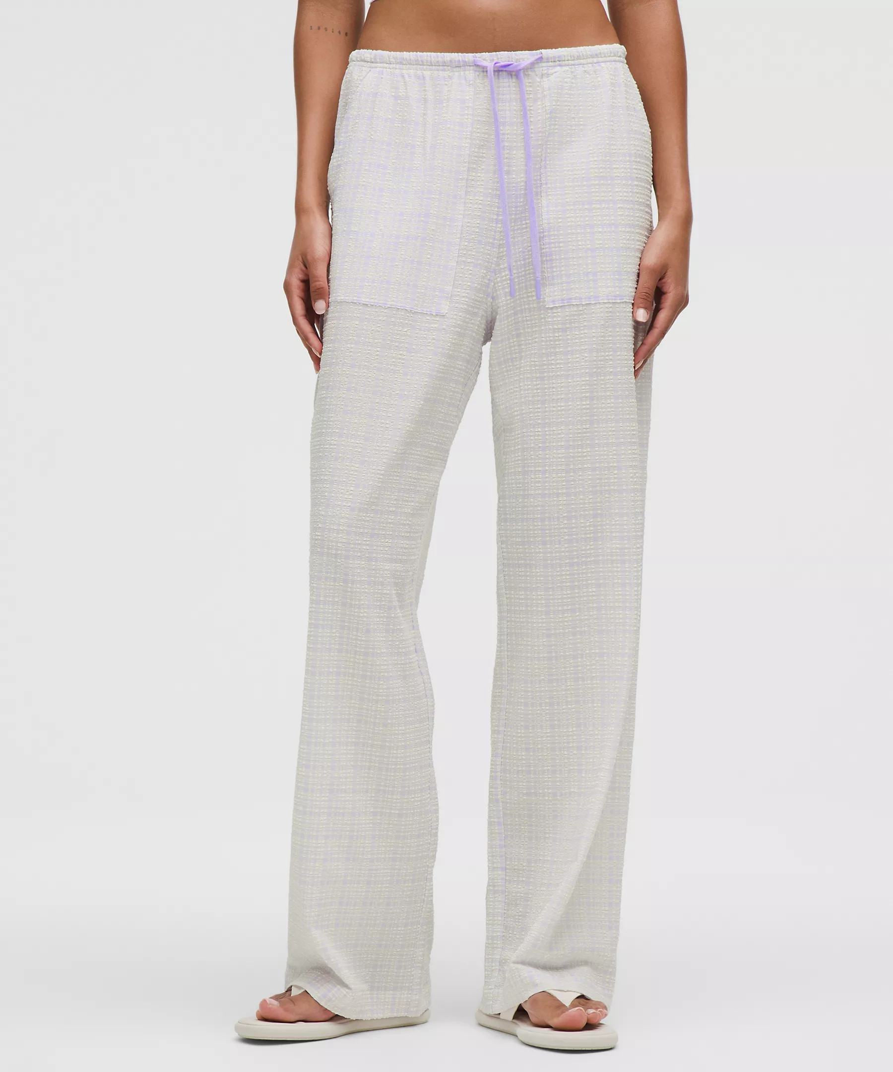 Seersucker Check Mid-Rise Pull-On Pant | lululemon (CA)