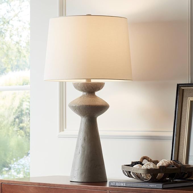 Possini Euro Design Possini Euro Claire White and Beige Modern Table Lamp | Amazon (US)