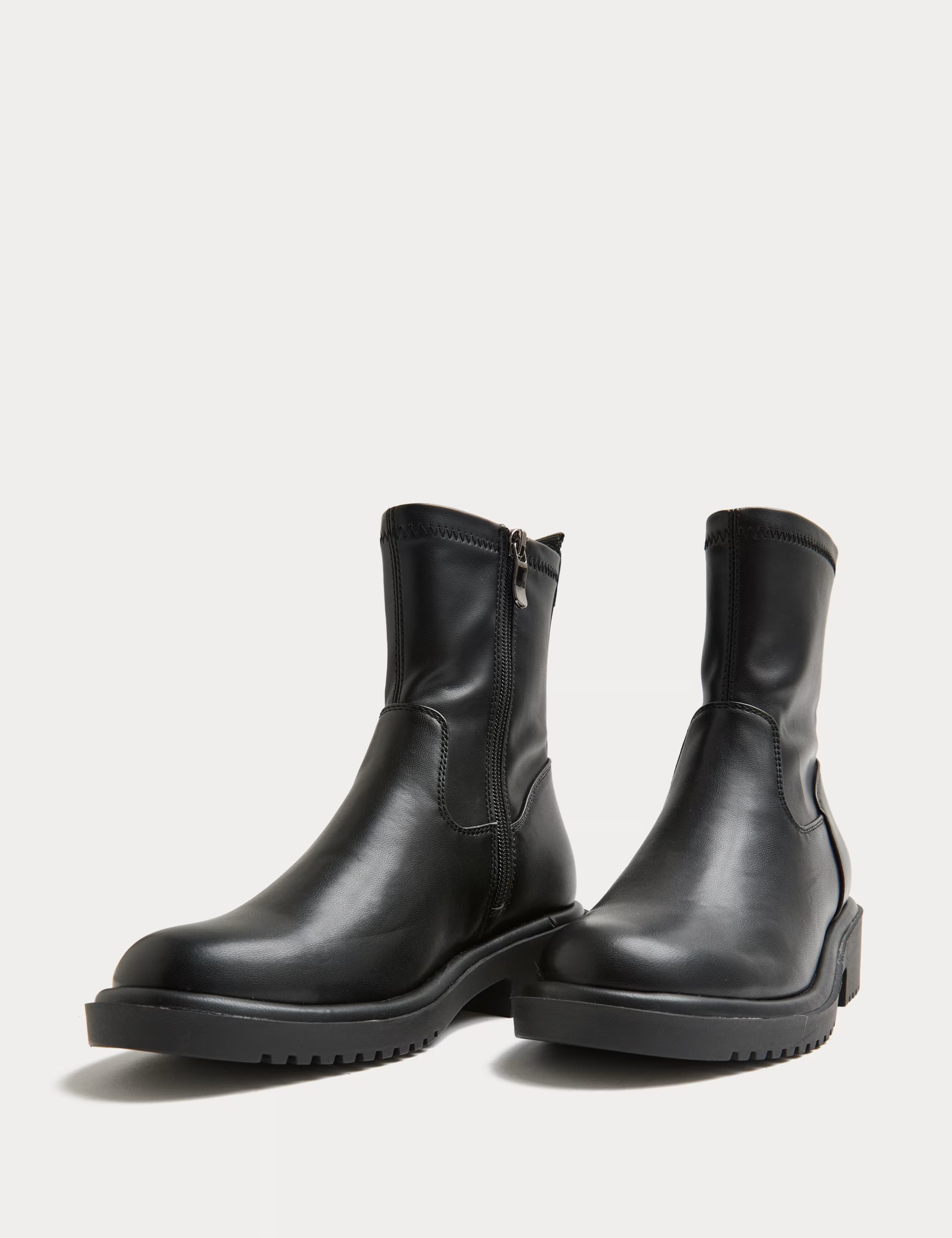 Block Heel Sock Ankle Boots | M&S | M&S | Marks & Spencer (UK)