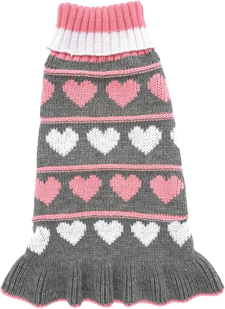 Jecikelon Pet Dog Long Sweaters Dress Knitwear Turtleneck Pullover Warm Winter Puppy Sweater Long... | Amazon (US)