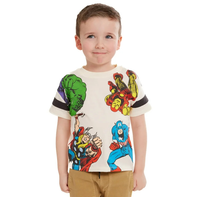 Marvel Toddler Boys Avengers Short Sleeve Crewneck T-Shirt, Sizes 12M-5T - Walmart.com | Walmart (US)