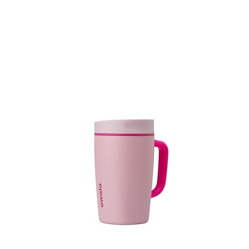 Owala SmoothSip Slider Stainless Steel Insulated Travel Mug with Handle, 100% Leak Proof, For Hot and Cold Drinks, Travel Friendly with Sliding Lock Lid, 12oz, BPA Free, Leak Proof, Pucker Up | Amazon (US)