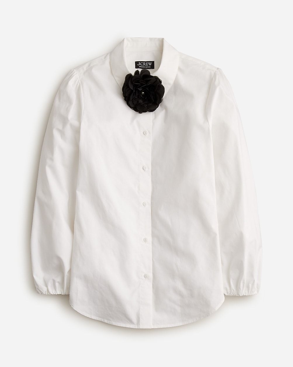 Rosette button-up shirt in cotton poplin | J.Crew US