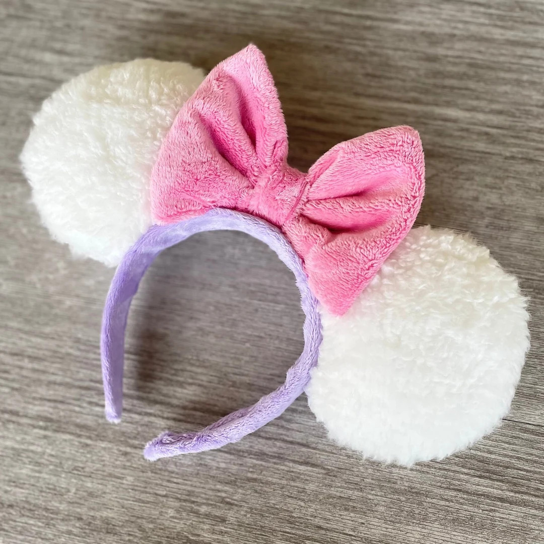 Daisy Duck Mouse Ears, Daisy Duck Minnie Mouse Ears, Pink Mouse Ears Headband Accessory in Cozy W... | Etsy (US)