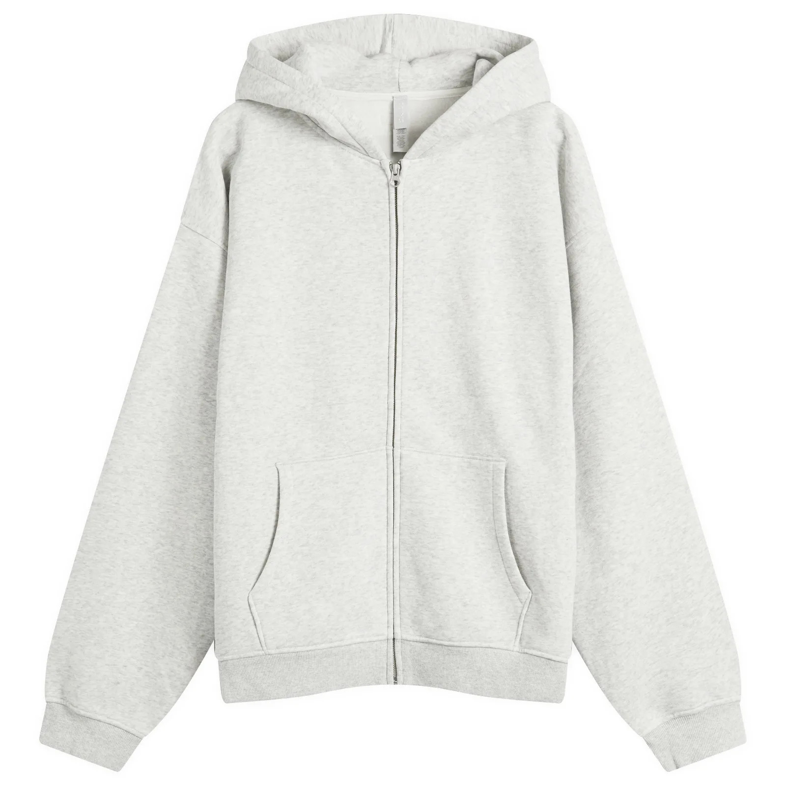 SKIMS Men's Zip Hoodie in Light Heather Grey, Size X-Small | END. Clothing