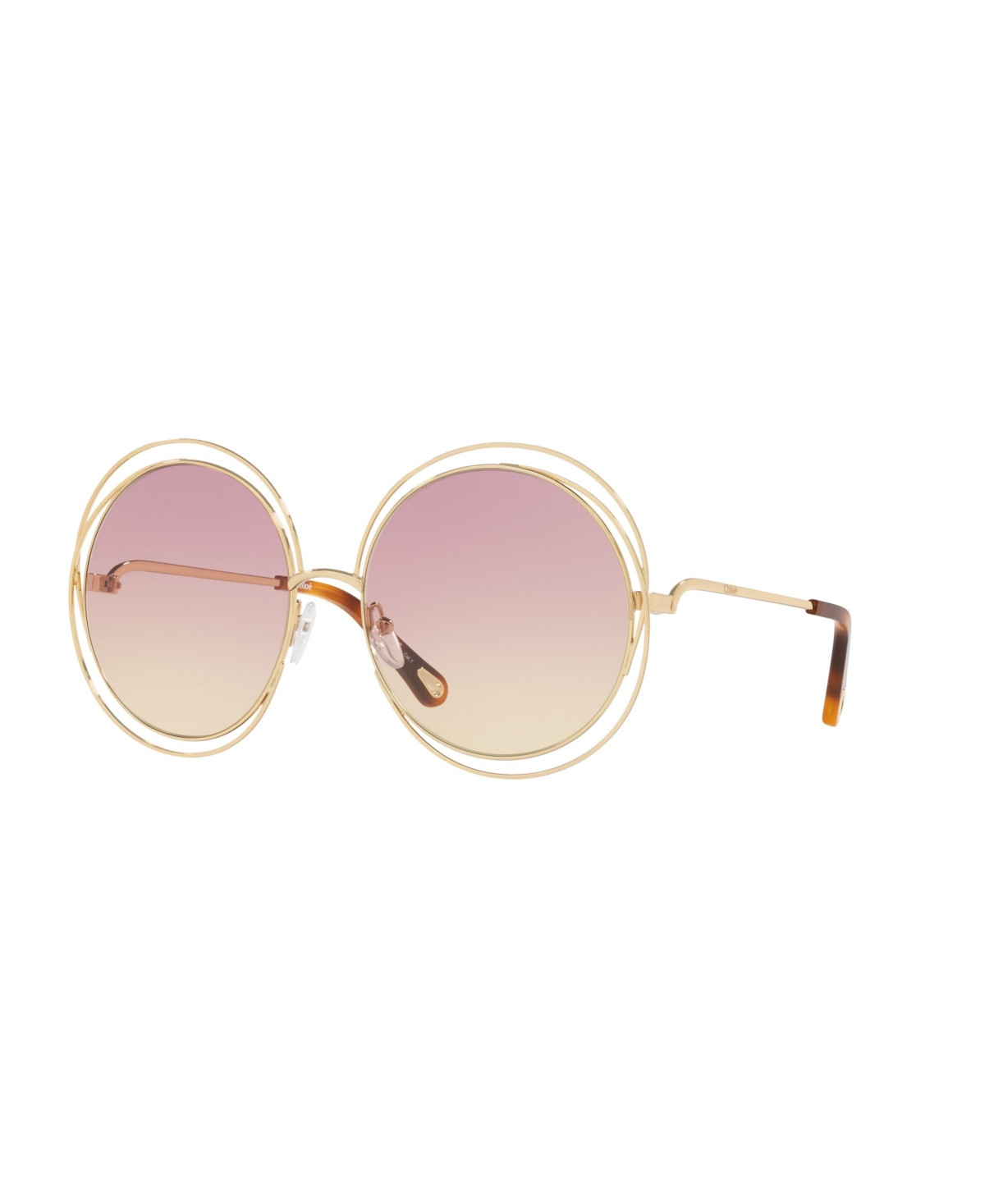 Chloe Women's Round Metal Sunglasses, CH0045S - Gold Pink | Macy's