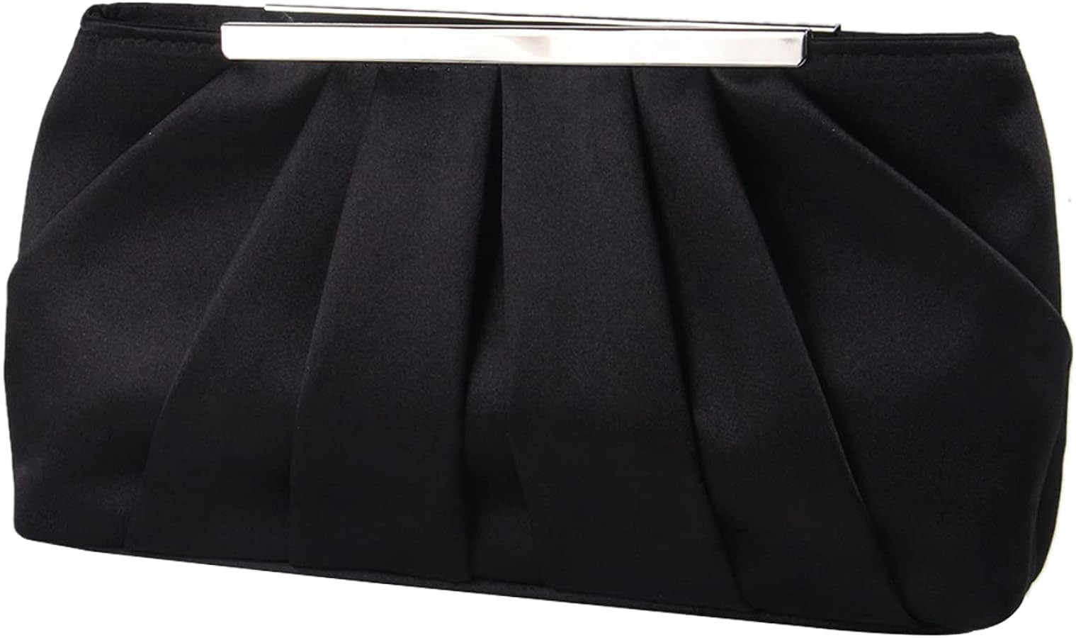 Lanpet Women's Evening Clutch Purses for Women Satin Elegant Pleated Evening Bag Silver Wedding H... | Amazon (US)